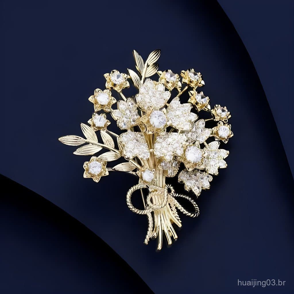 Broche elegante e estiloso em formato de árvore do dinheiro, alfinete decorativo luxuoso e versátil de alta qualidade pa