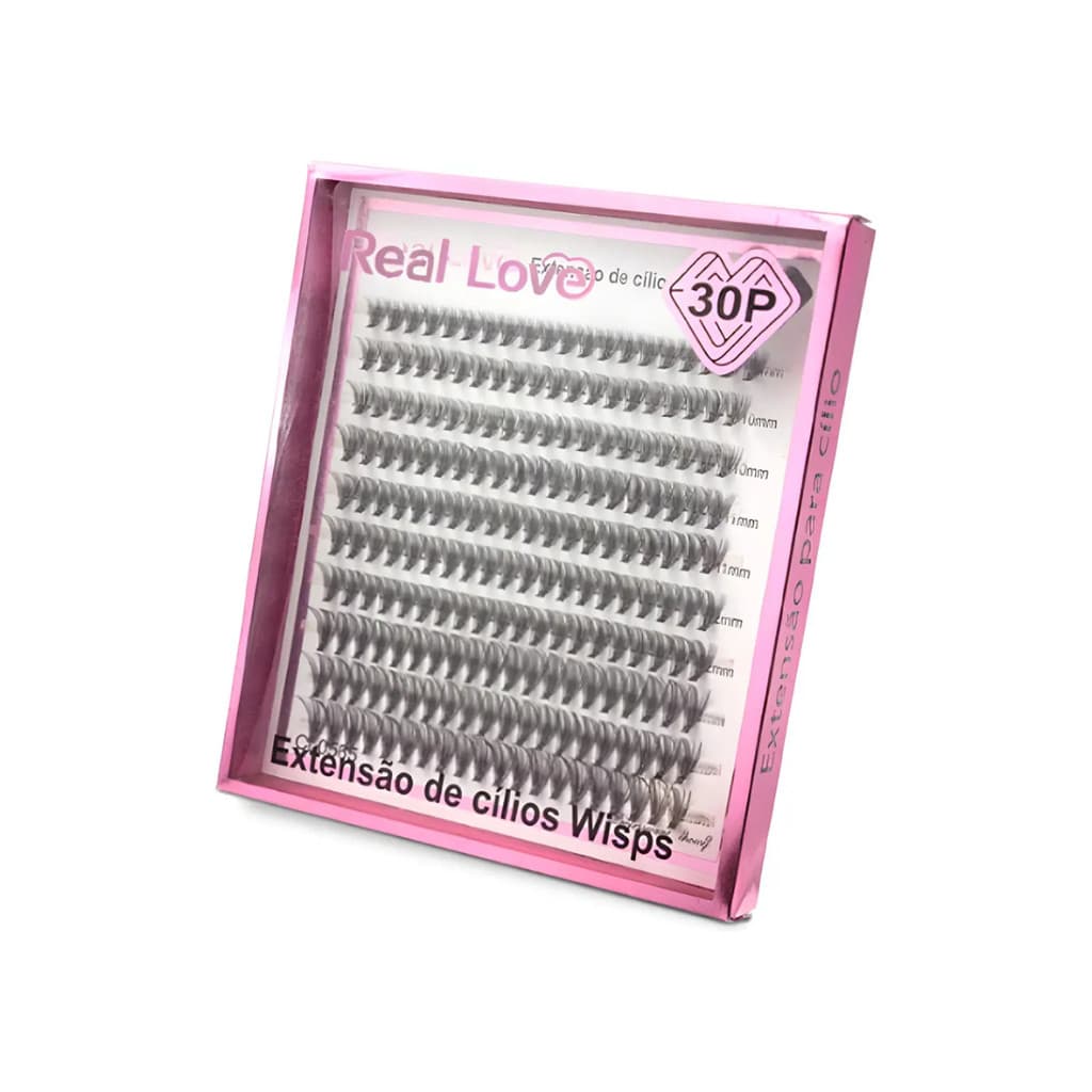 CARTELA DE CILIOS TUFINHO REAL LOVE 30P WISPS