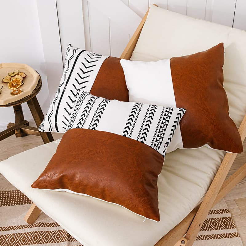 Nordic simples couro lona fronha All-Match sala de estar sofá almofada cama travesseiro b & b modelo quarto travesseiro