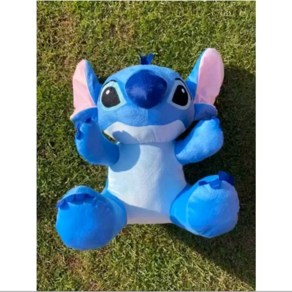 Pelúcia Stitch grande Azul ou Rosa de 53 cm antialérgico