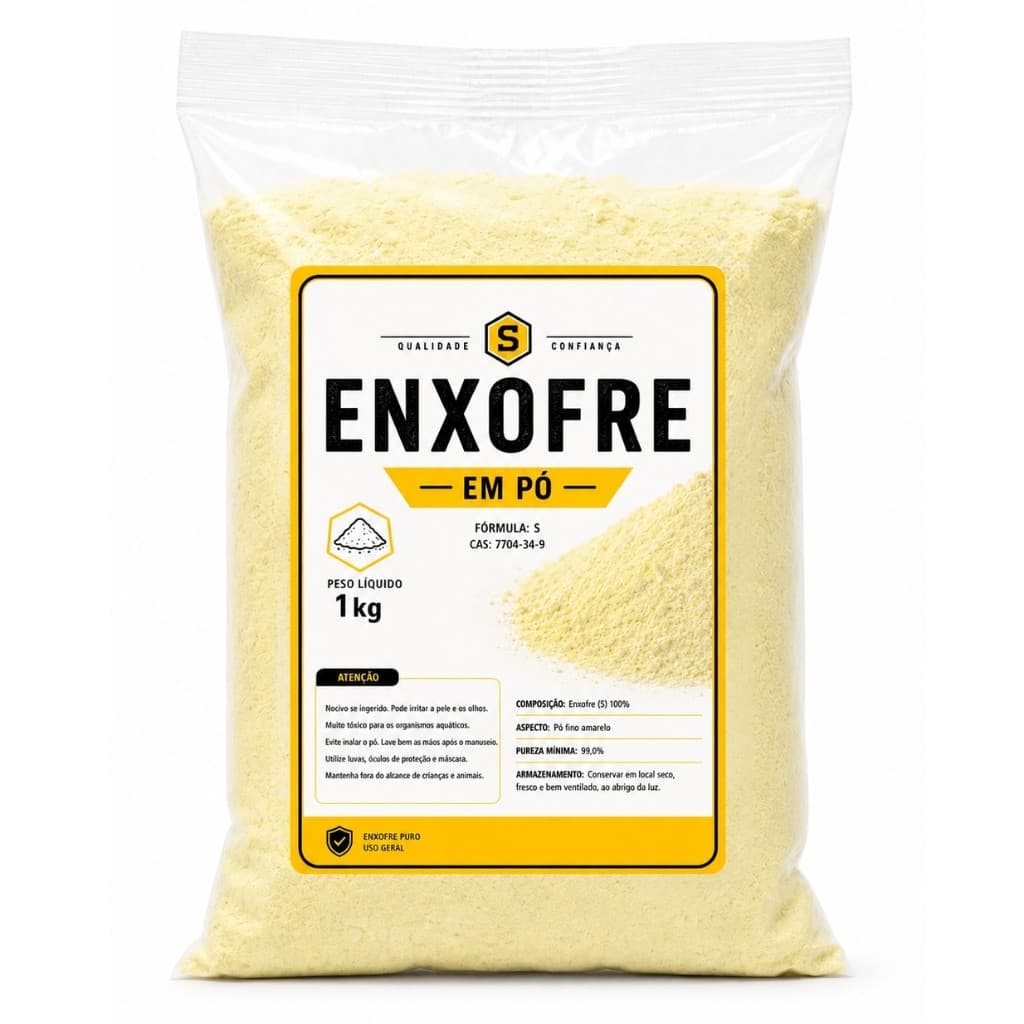 Enxofre Agrícola Em Pó 99% Pureza Adubo Fertilizante Elementar Jardinagem Plantas