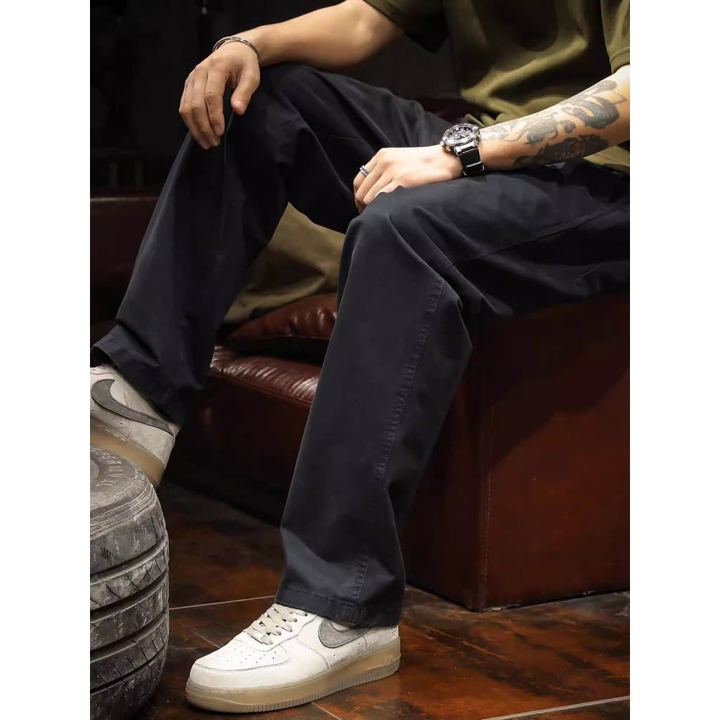 Japonês puro algodão calças casuais masculinas primavera verão novo estilo na moda All-Match macacão esportivo Retro sol