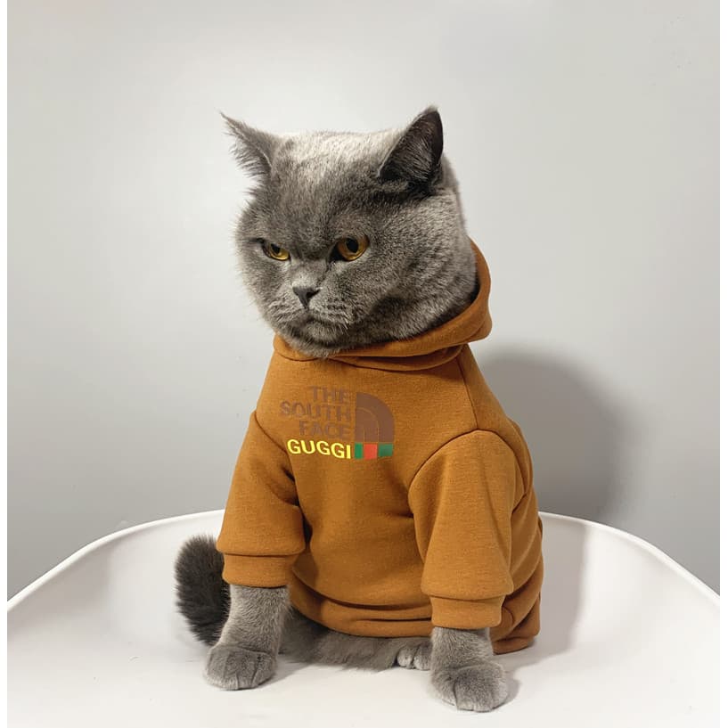 Street Wear roupas de gato azul gato Muppet gato animal de estimação primavera outono estilo fino Anti-fiapos gatinho mo