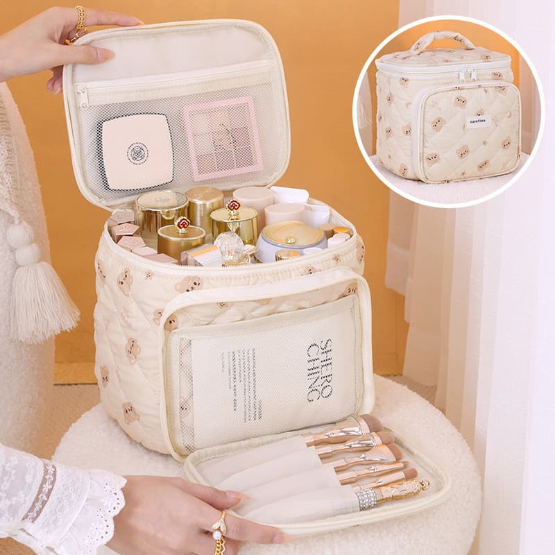 Cross-Border novo estilo multifuncional magia saco de cosméticos partição armazenamento saco de armazenamento de cosméti