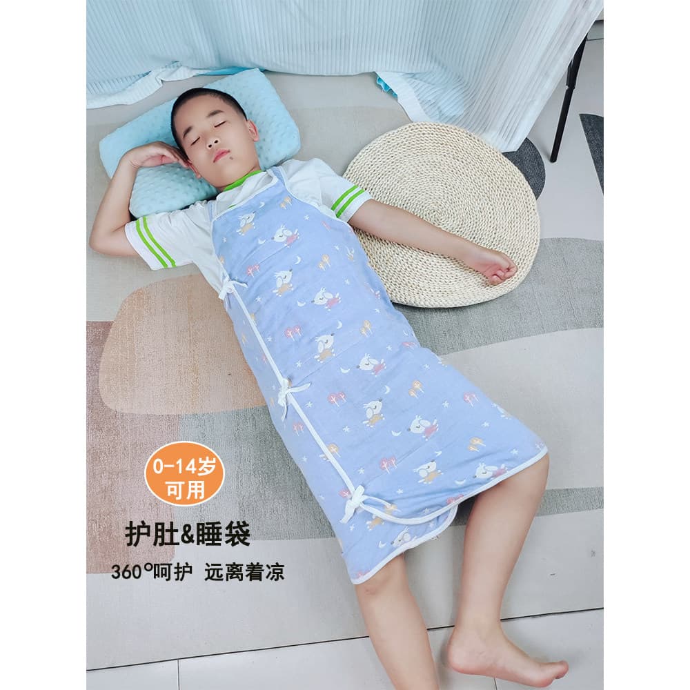Médio grande crianças saco de dormir verão proteção da barriga babador colete bebê dormir anti-frio anti-chute colcha fe