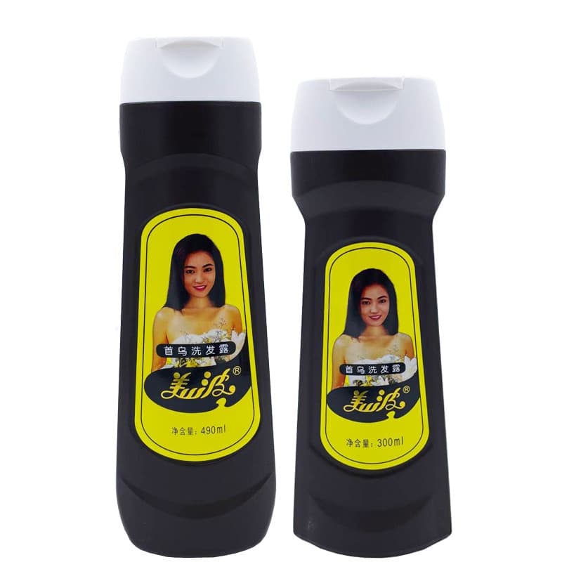 Meibo Shouwu Shampoo Shampoo Refrescante Remover Óleo Cabelo Fofo Produtos Domésticos Antigos Previnem Frizz