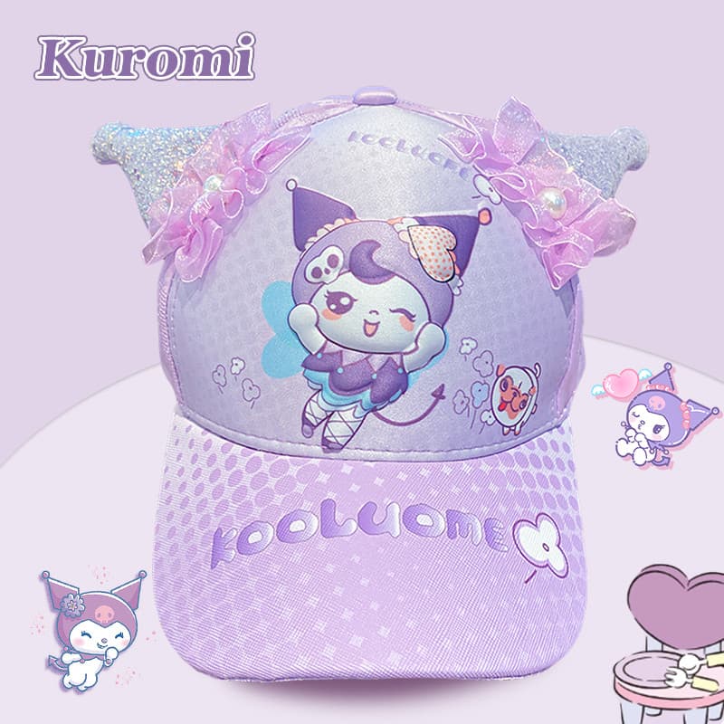 Crianças chapéu verão menina Kuromi boné menina bonito menina bebê boné de beisebol primavera verão viagem pára-sol