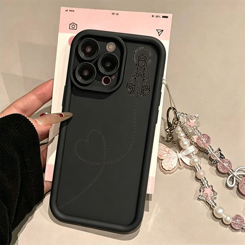 Capa À Prova De Choque Para POCO X7 Pro X6 X5 F6 F5 F3 X4 M6 M4 X3 C71 C75 C65 C40 M5S Mi14 11Lite Pista Pontilhada Love