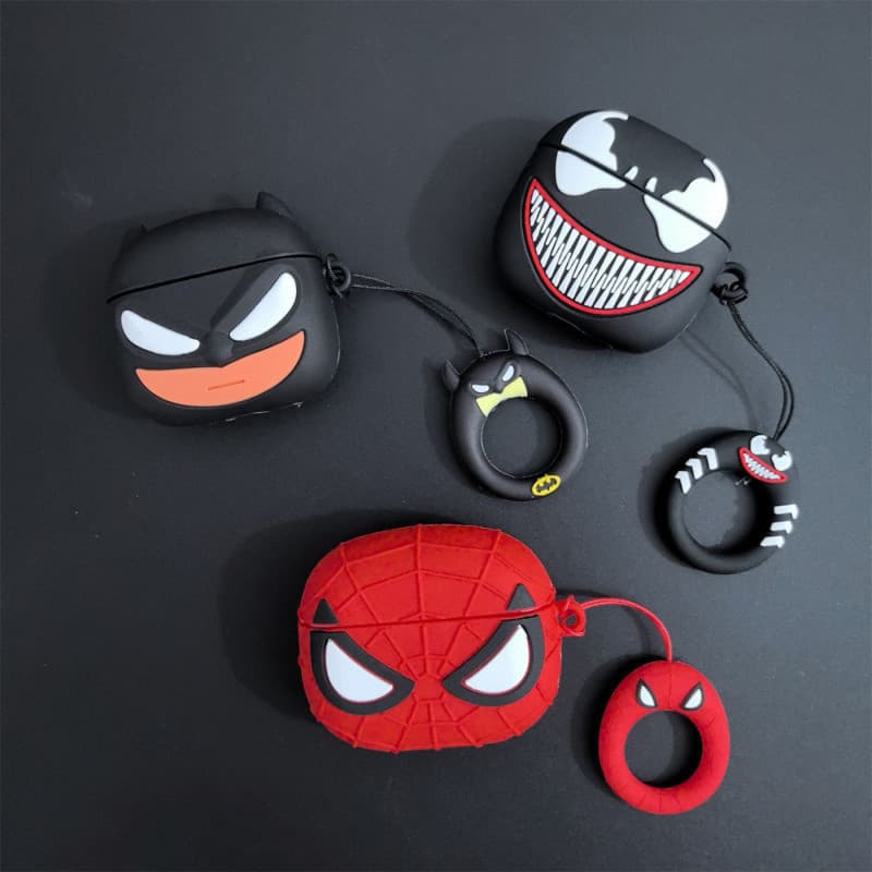 Capa Protetora para Fones de Ouvido Bluetooth Sem Fio Venom do Homem-Aranha, compatível com AirPods Pro 1/2/3/4 1QGT