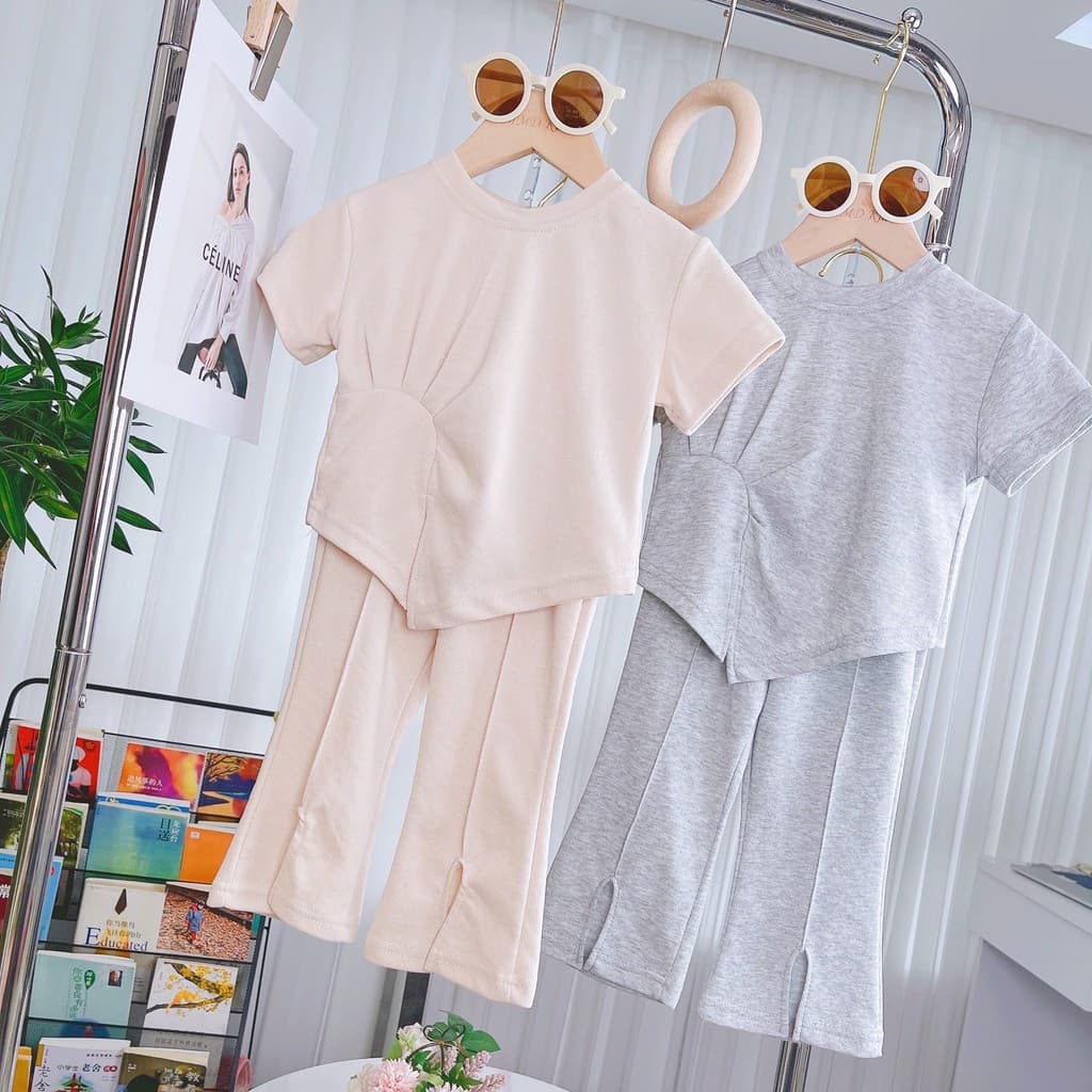 Meninas ternos de verão 2026 novo estilo crianças esportes verão roupas meninas versão coreana moda influenciador na mod