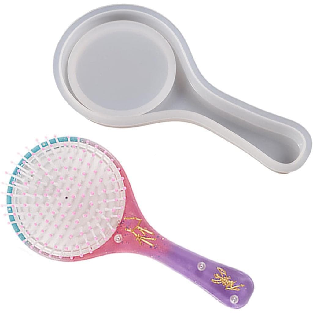 Escova de Cabelo, Molde de Resina Epóxi, Pente, Ferramenta de Estilização de Cabelo em Silicone para Fabricação de Joias