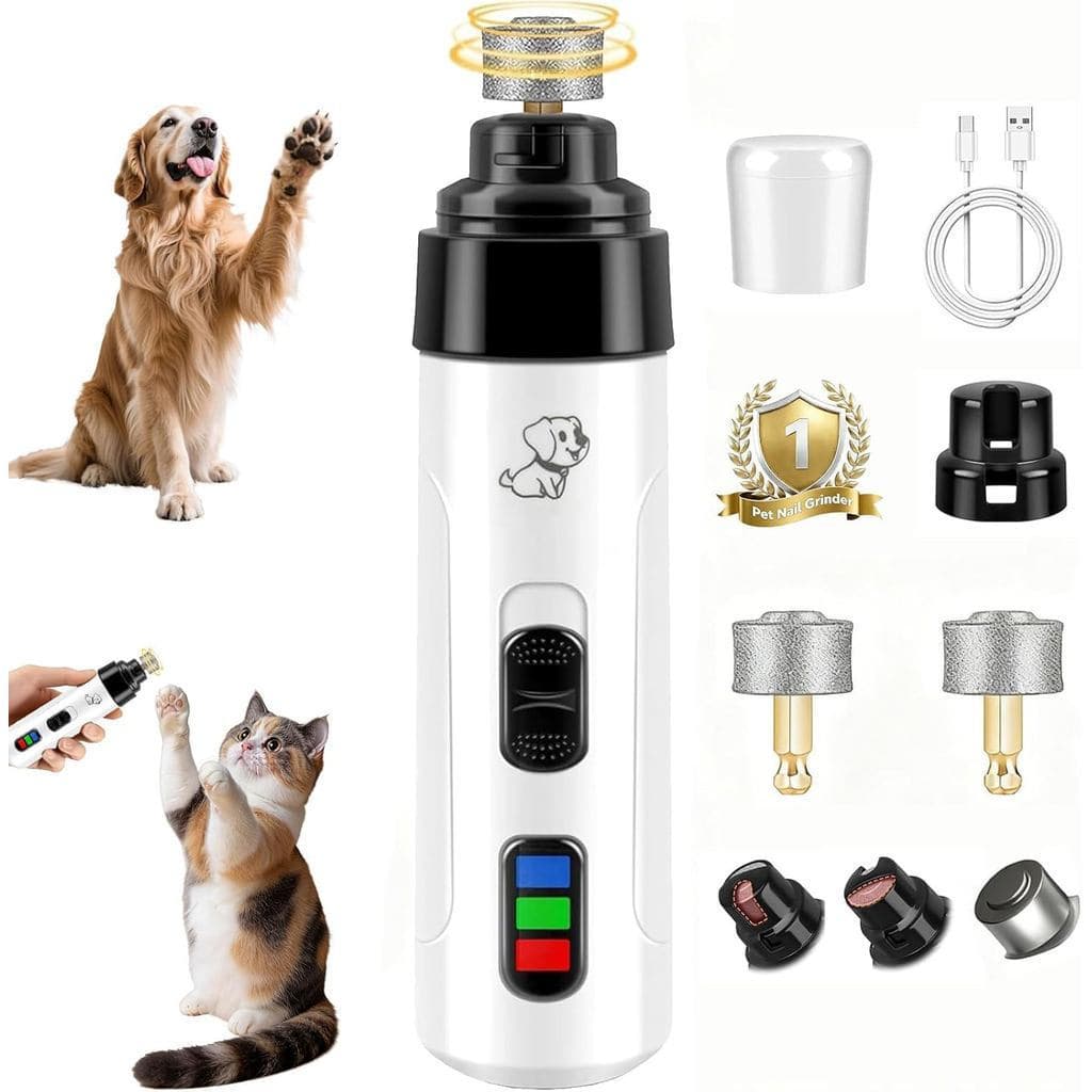 Lixador de Unhas para Cães Aprimorado, Silencioso e Profissional, Aparador de Unhas para Gatos e Cães, Lixador de Unhas