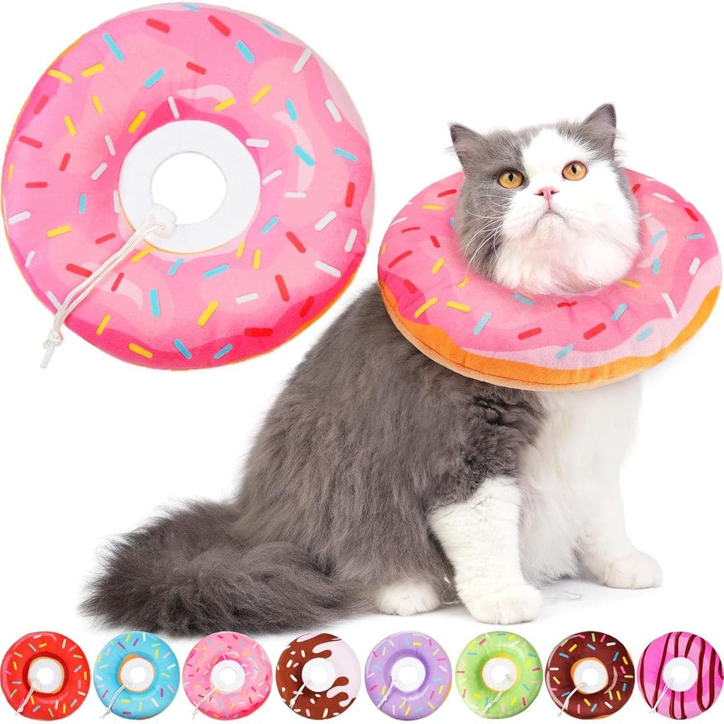 Coleira Protetora para Gatos Hpetppy, Macia, Coleira de Recuperação para Gatos para Cicatrização de Feridas, Bonita, Aju