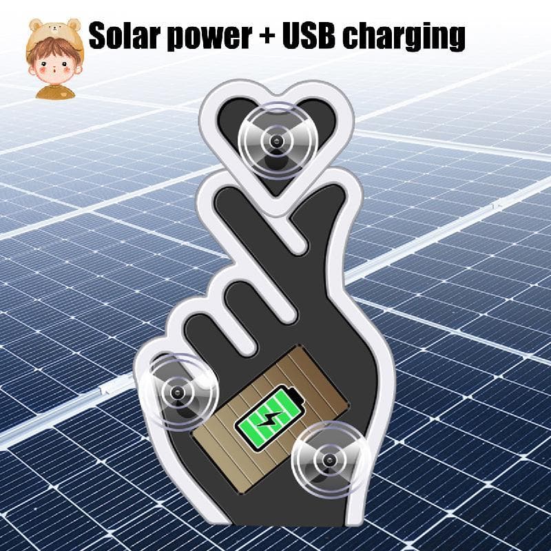 Luz De Janela De Carro Com Coração De Dedo Movido A Energia Solar , Néon De Pilar C LED Sem Fio Movida Para Atmosfera De