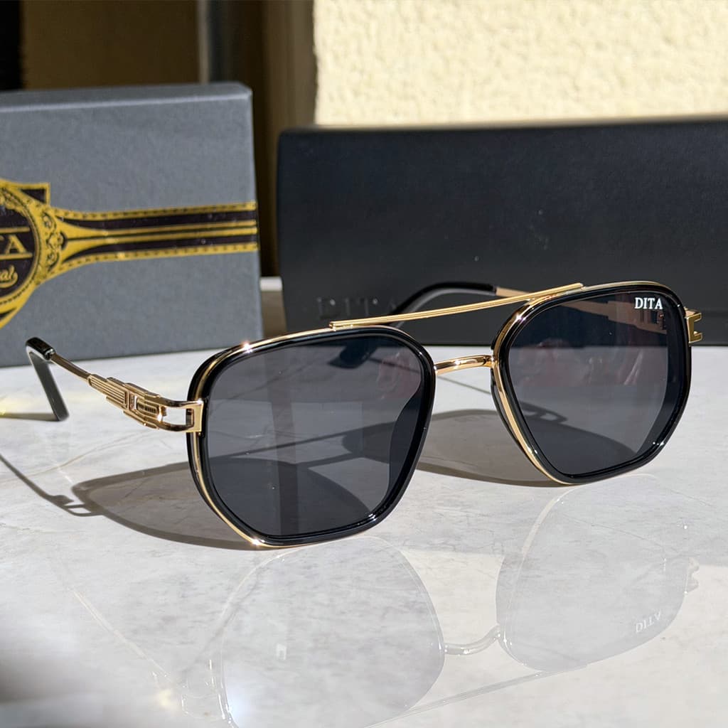 Óculos De Sol Aviador De Metal Gradiente De Moda Clássica 2025-Marca Retrô Para Homens E Mulheres