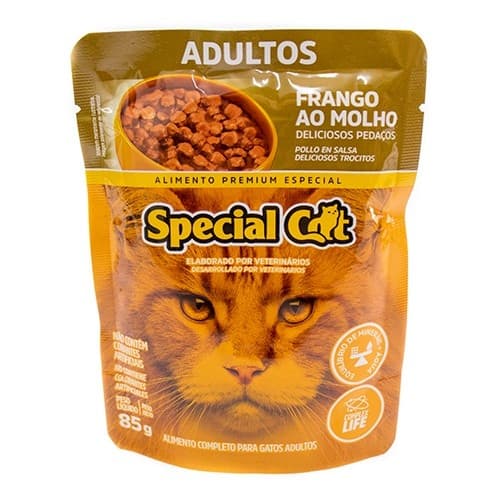 Ração Úmida Premium Special Cat Sachê para Gatos Adultos Frango 85g