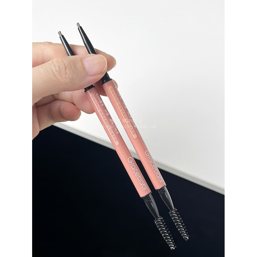 Gracebabi Lápis de sobrancelha para iniciantes, resistente à água, resistente ao suor, não desbota, Natural, de longa du