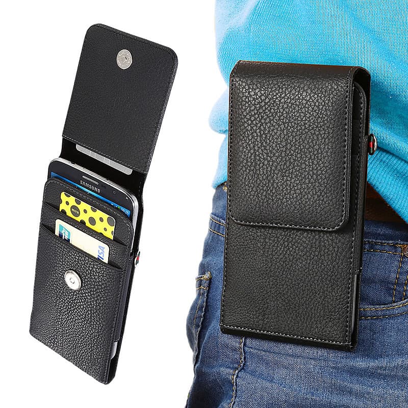 Slot para cartão de trânsito Bolsa para celular Cinto de uso Pendurado Bolsa de cintura Fivela giratória Clipe traseiro