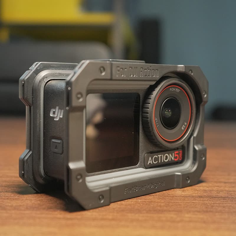 Urso gordo adequado para DJI Osmo Action3/4/5 Pro câmera esportiva gaiola de coelho capa protetora resistente a choques