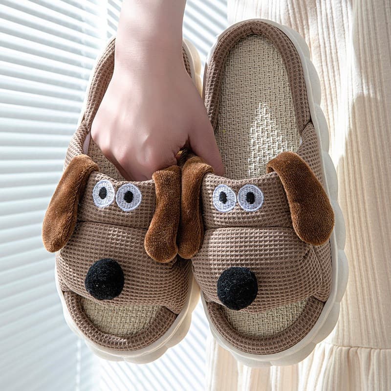 Pantufa Chinelo Femenino  Masculino  Confortável Premium  Cachorro 3D Antiderrapante Macia Super Presente Pra Familha