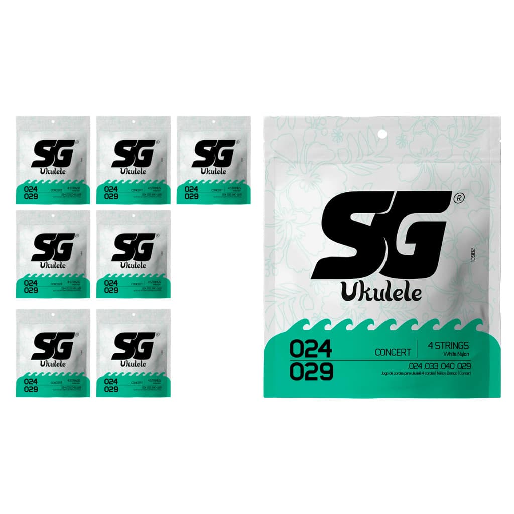 Kit 8 Encordoamento Nylon P/Ukulele Concert  0.024 SG