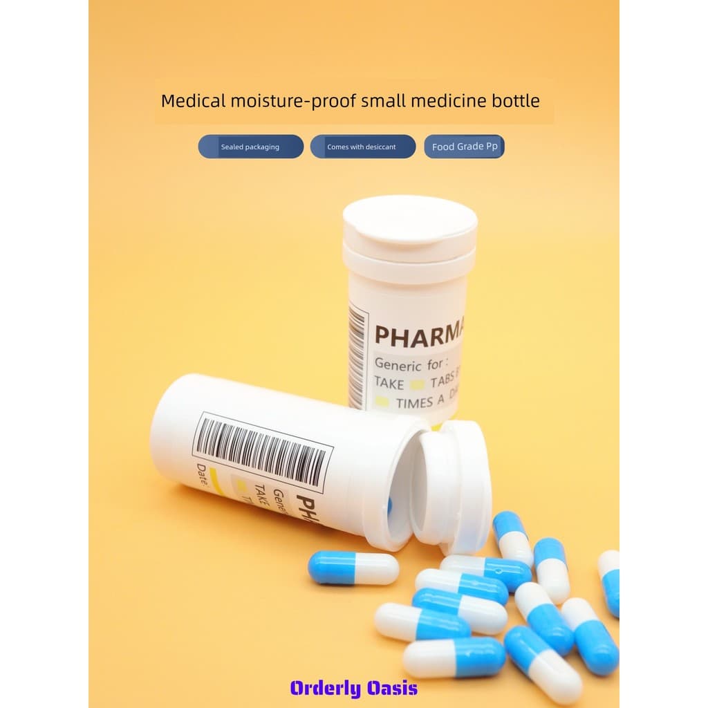 Vem com dessecante pequena garrafa de medicina garrafa vazia Sub-engarrafamento portátil Mini garrafa de medicina de gra