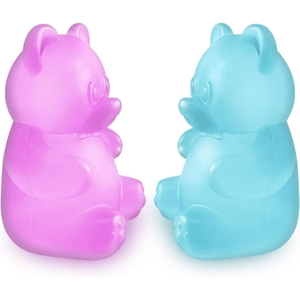 2 Peças de Brinquedos Anti-estresse em Forma de Urso de Goma, Bolas de Alívio de Estresse, Squishies Recheados para Alív