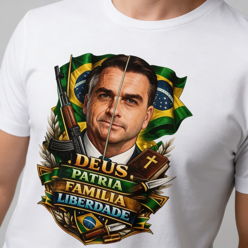 Camiseta Masculina 100% Algodão Presidente Não Encolhe Bolsonaro Super Leve
