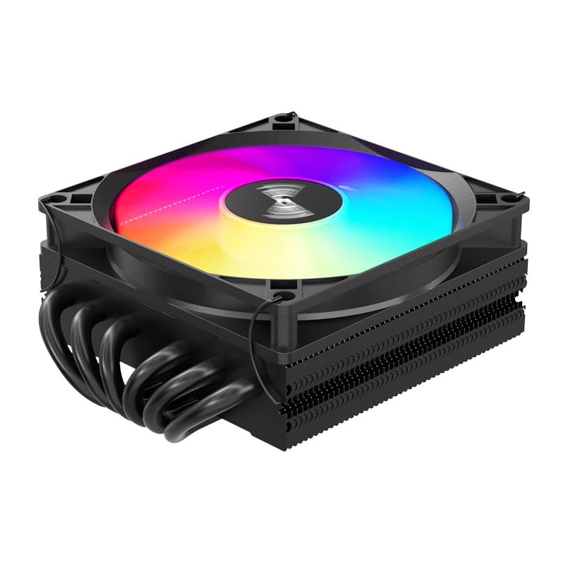 TeucerCooler CPU Gabinete Teucer TE-45 - Efeito de Luz ARGB Sincronizado, Alta Eficiência de Resfriamento, Performance