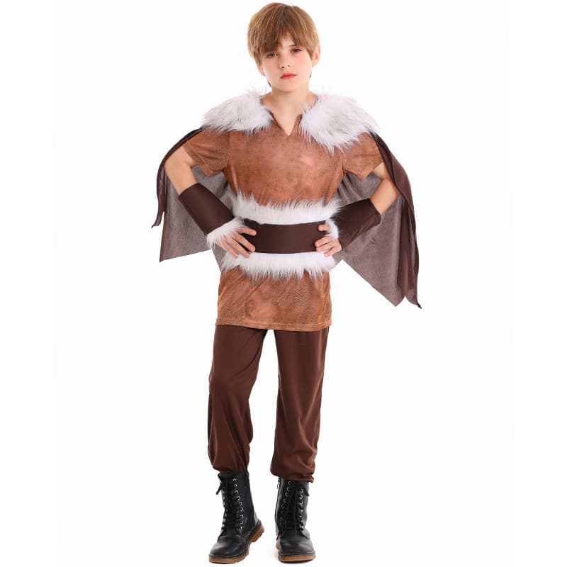 Halloween traje infantil viking cosplay palco festa traje viking guerreiro menino terno