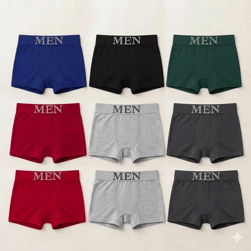 Kit 4 ou 12 Cueca microfibra Box Adulto – Confortáveis, Respiráveis Masculino perfeito para seu dia!