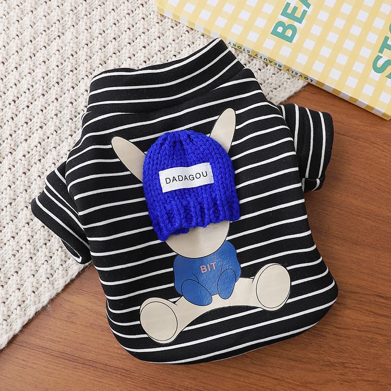 Filhote de cachorro roupas para cães 2026 novo estilo influenciador roupas de duas pernas pequeno leite cão velo quente