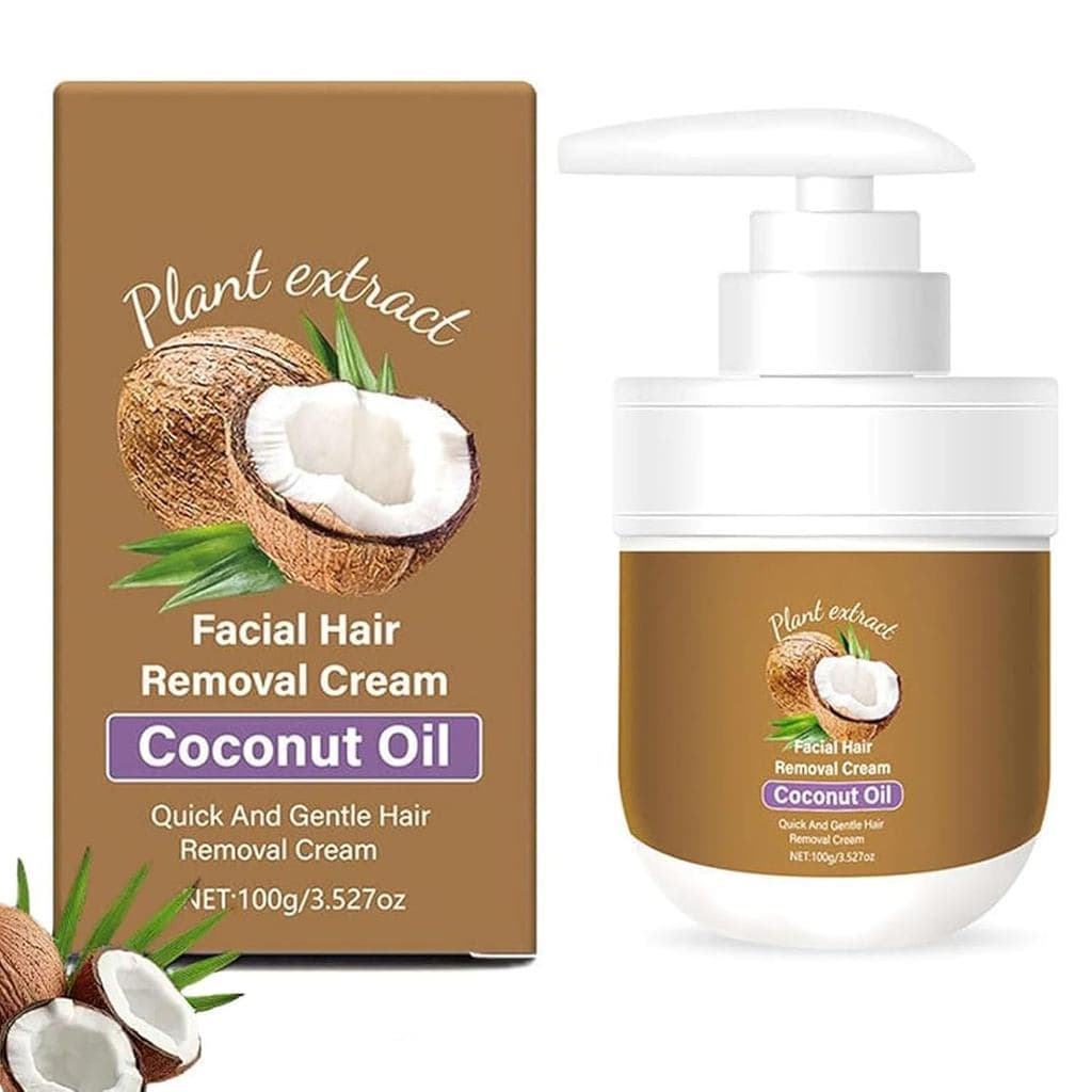 Remoção de pelos faciais com óleo de coco para mulheres, remoção de pelos com óleo de coco para homens, removedor de pel