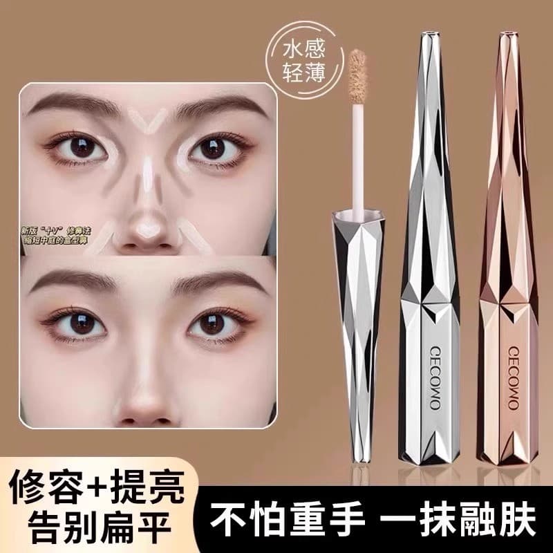Corretivo de sombreamento tridimensional fosco modificado contorno Facial sombra iluminando corretivo não preso iluminad