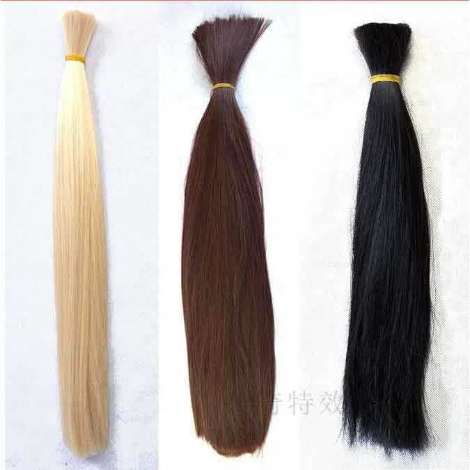 Peruca de seda de alta temperatura efeito filme maquiagem cabelo fazendo chapelaria fazendo cabelo de crochê longo cabel