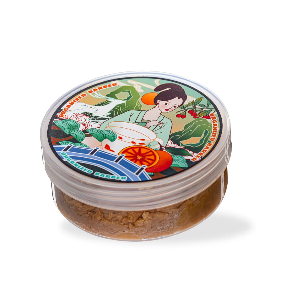 ORGANIZEDBARBER Creme de Barbear Tradicional Artesanal Wolfberry Sangue Laranja Sabor Sabonete de Barbear 118g