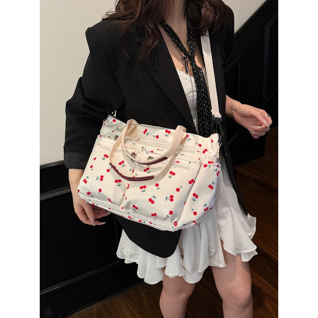 Bolsa de ombro transfronteiriça 2025, bolsa tote estampada para mulheres, bolsa de ombro de grande capacidade, bolsa de