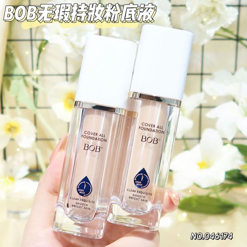 BOB Flawless Maquiagem Segurando Base Líquida 30g Serviço de Corretivo Segurando Maquiagem Pequena Lâmpada Base Líquida