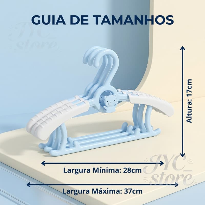 Kit 5/10/20 Cabide infantil antiderrapante, multifuncional e extensível, feito de materiais premium