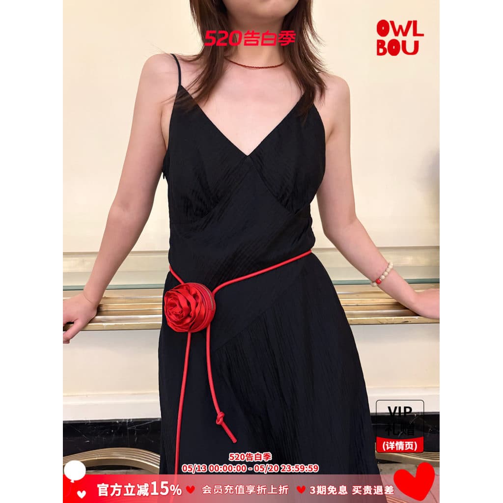 FAFAJING "rosa" novo estilo multifuncional moeda bolsa caso chave feminino flor cintura corrente decoração pingente aces