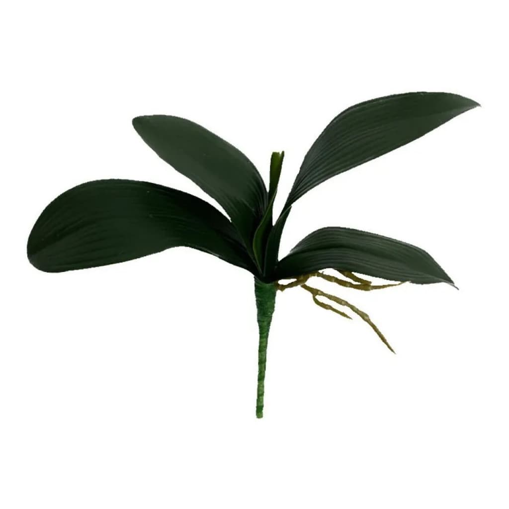 Folhas De Orquídeas C/Raiz Pequeno Artificial