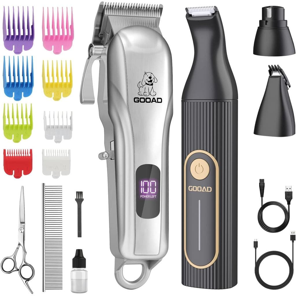 Máquina de cortar pelos para cães, adequada para pelos e pelagens espessas, kit de higiene para cães/aparador de pelos s