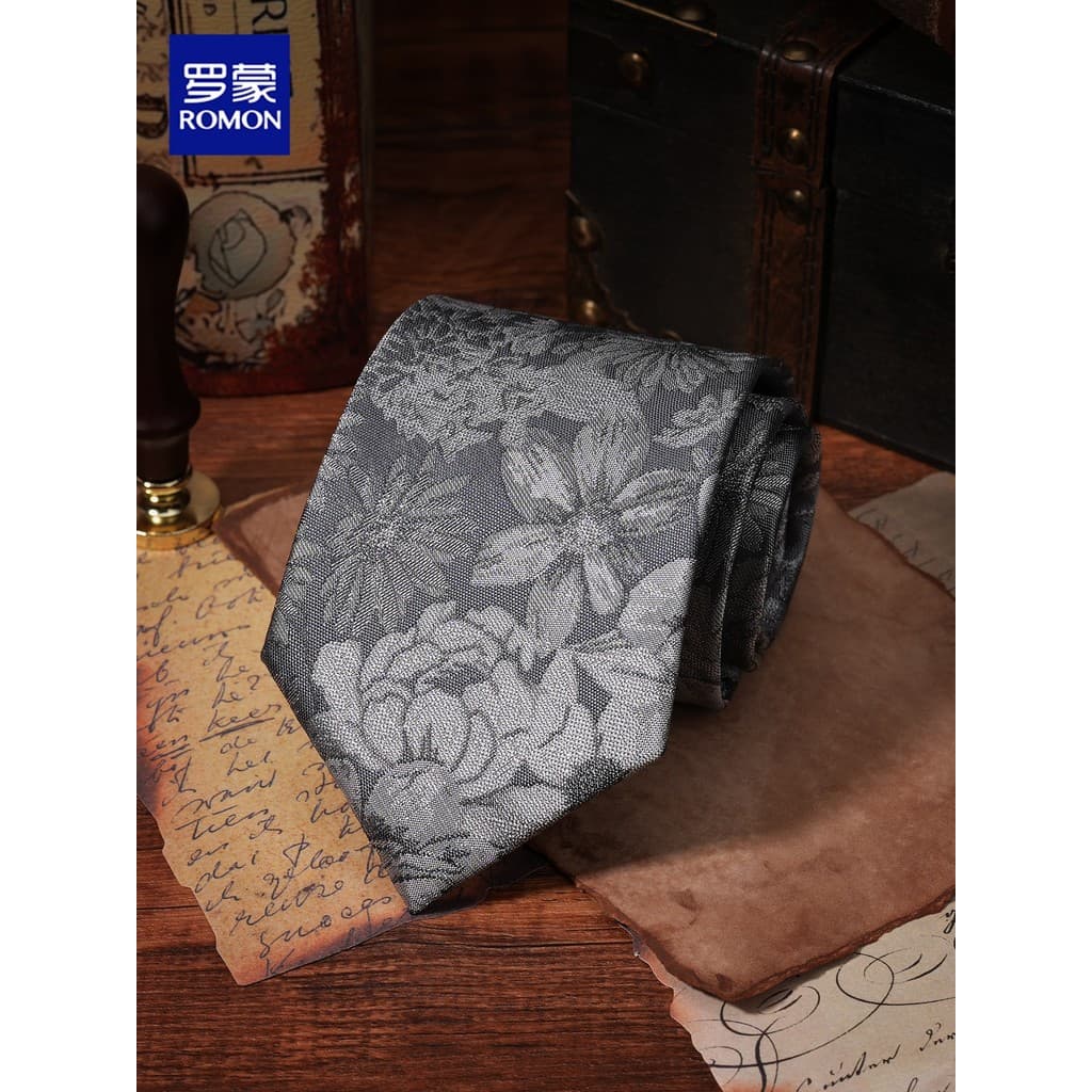 Retro flor gravata masculina Casual 8cm Formal Wear High-End terno mão-amarrado casamento noivo versão coreana trabalho