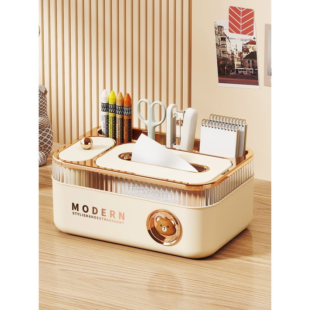 Luz de luxo caixa de armazenamento de tecido doméstico sala de estar mesa de café criativo Desktop high-end rosto toalha