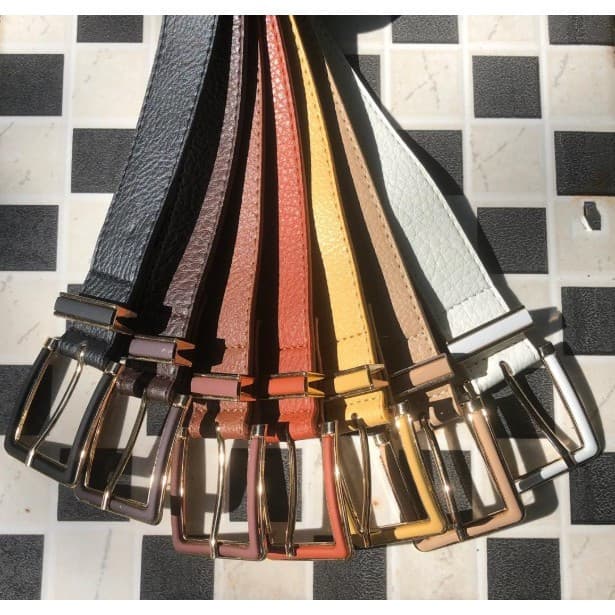 Cinto Feminino PADRÃO - Detalhe Fivela Reta Metálica 110cm