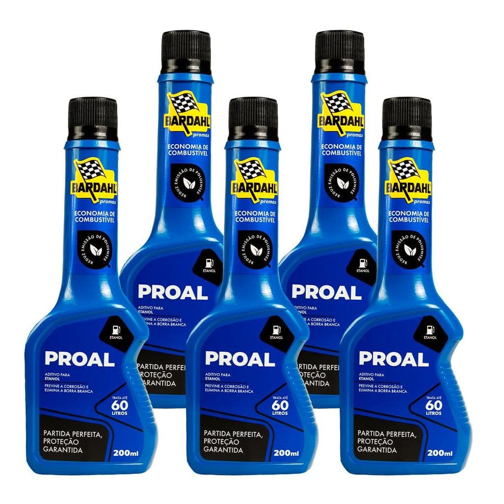 Aditivo Combustível Bardahl Proal 200ml Kit 5 Un.