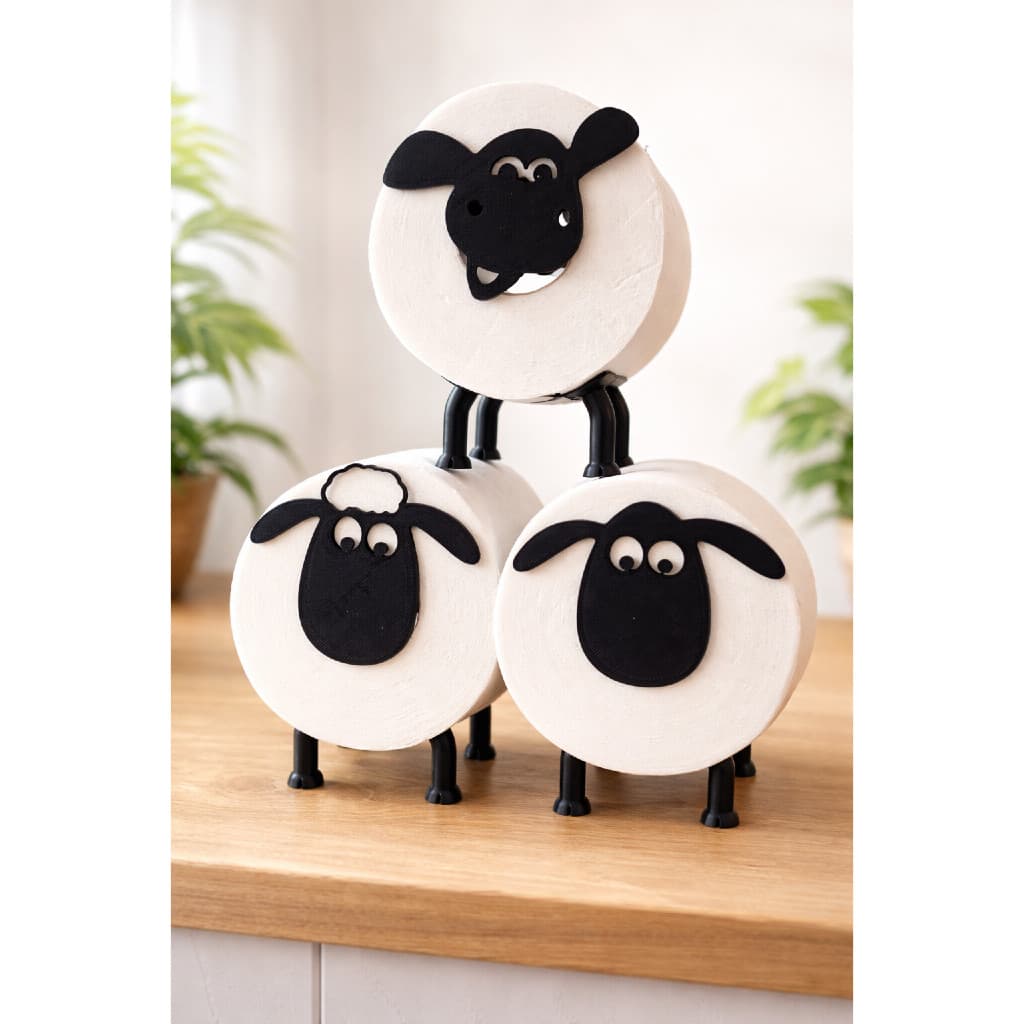 Suporte de Papel Higiênico Shaun Ovelha Carneiro Dinossauro Decoração de Banheiro
