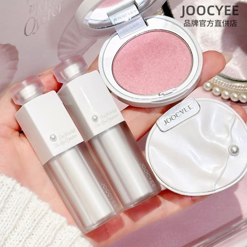 Joocyee cor fermentada ostra coração água essência batom espelho hidratante batom Blush 00 cor primária caixa de present