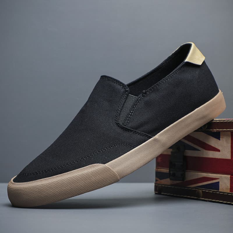 Verão novo estilo sapatos de lona masculinos respirável gelo seda guarda-chuva pano sapatos casuais leves sapatos mascul
