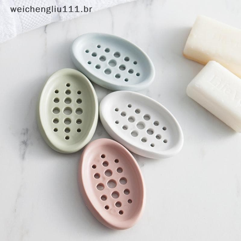 # weicheng 1 Peça Porta Sabonete De Silicone Antiderrapante Caixa De Para Banheiro Saboneteiras Rack De Drenagem .
